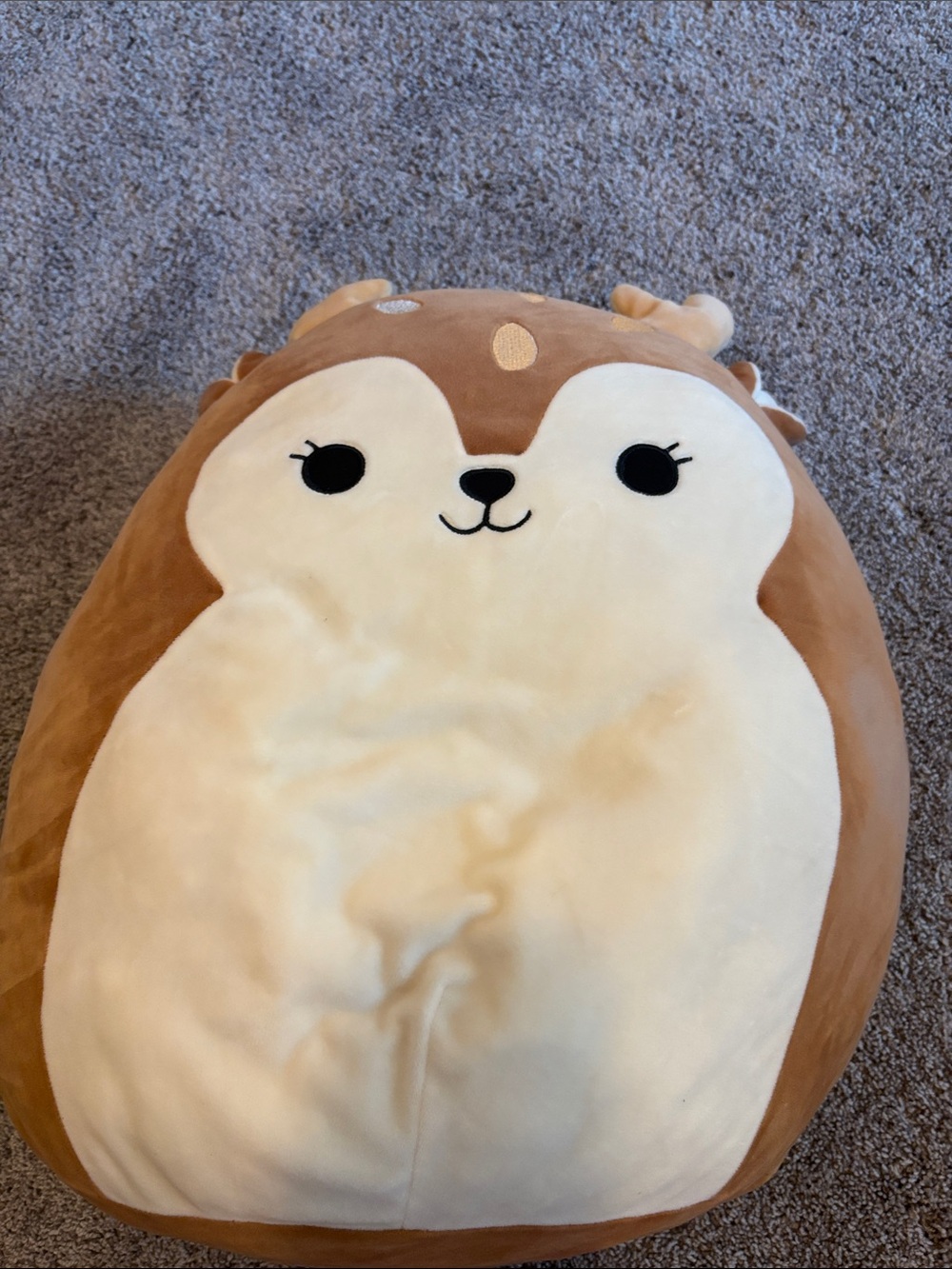 Squishmallows Brown & Cream Deer Plush Pillow